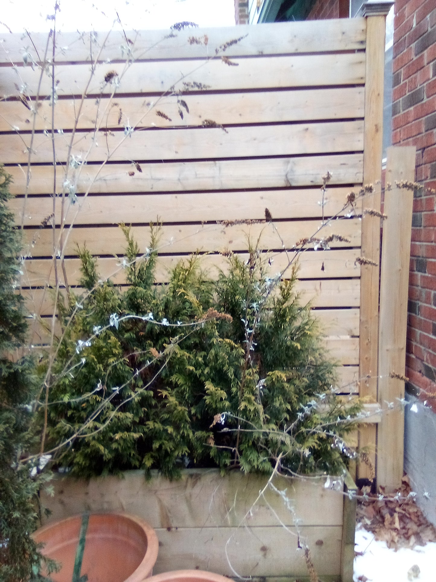 Horizontal Wood Garden Fence