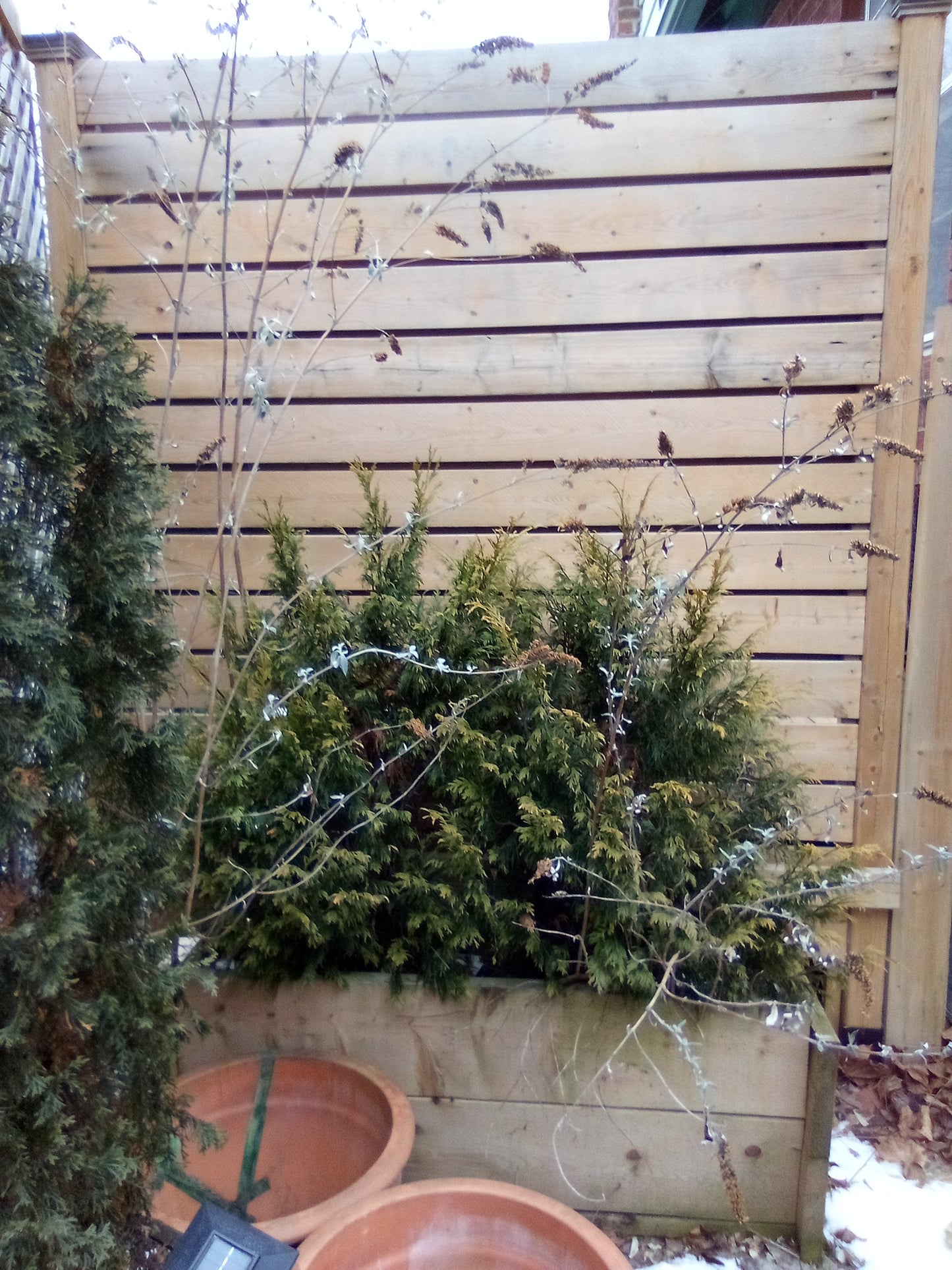 Horizontal Wood Garden Fence